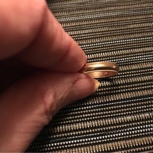 14k Y Gold Tessler & Weiss Milgrain Wedding Band- size 8